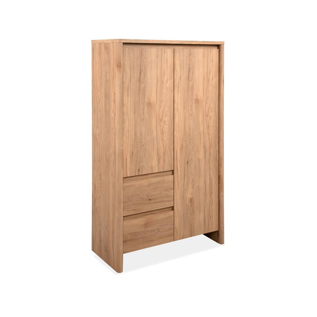 Buffet haut effet bois 2 portes 2 tiroirs ALVA bois naturel, PIER IMPORT