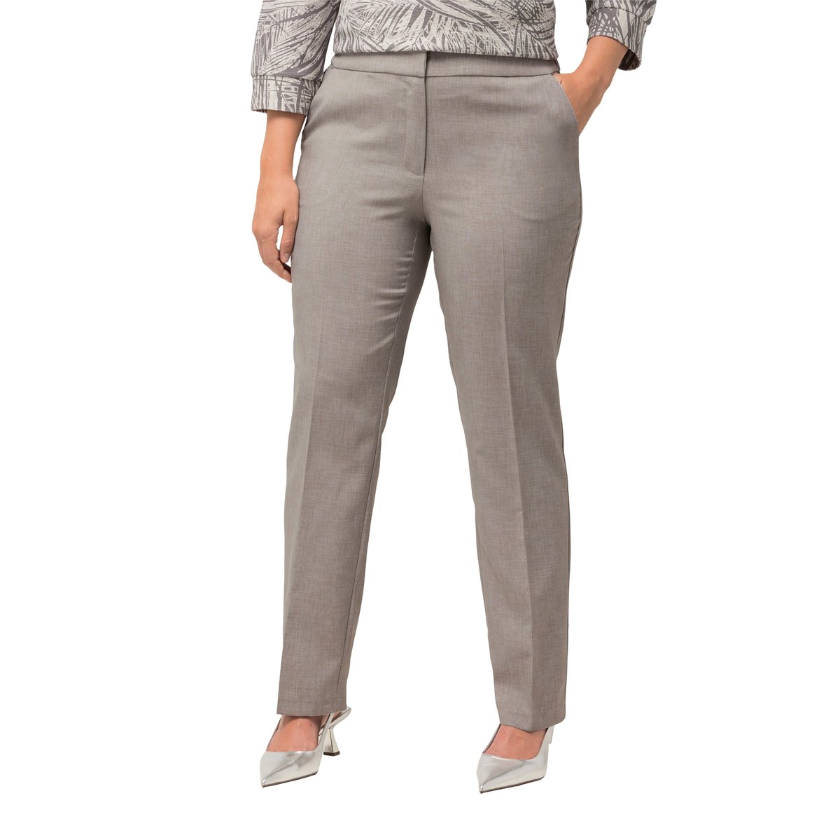 Pantalon Sophie chiné gris clair chiné, ULLA POPKEN