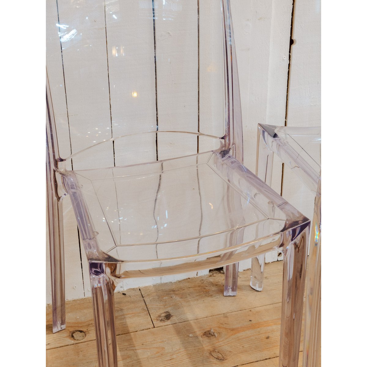 Paire de chaises transparentes Alma N°2148 - Bon état transparent, DEBONGOUT