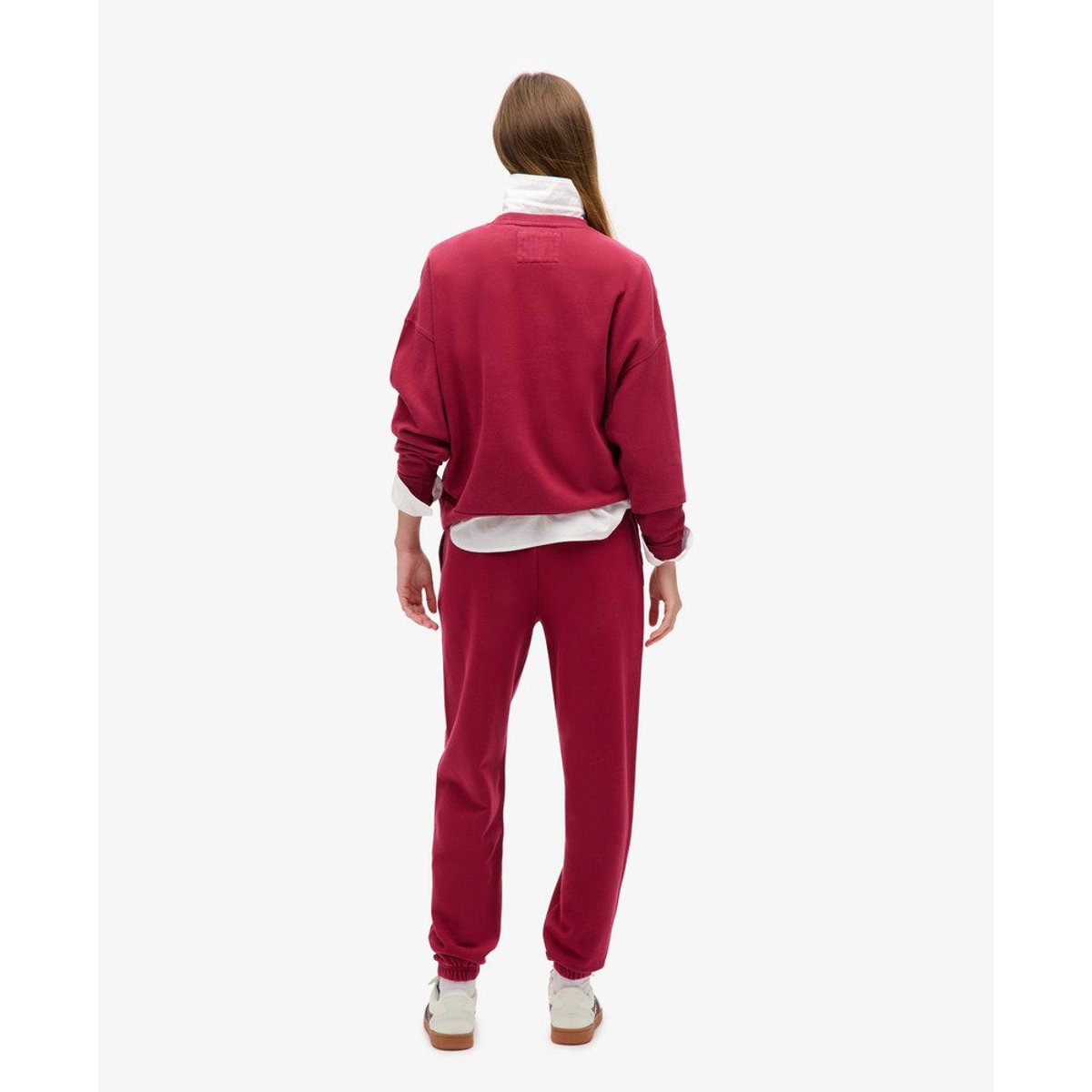 Sweat-shirt oversize à texte appliqué Athletic Essentials rouge bordeaux, SUPERDRY