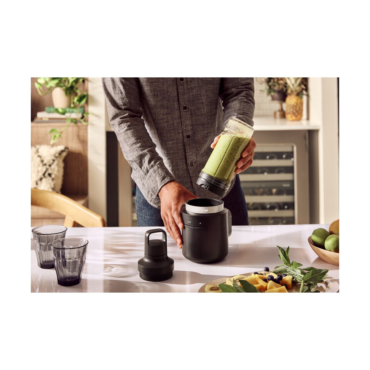 Blender GO sans fil avec batterie 5KSBR256BM couleur unique, KITCHENAID