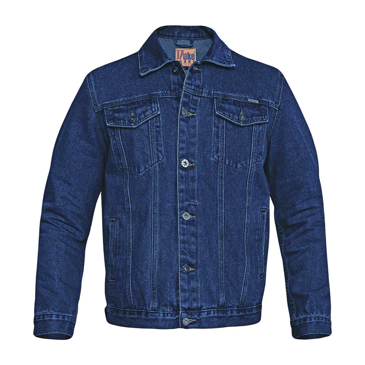 Veste unie en jean LONDON bleu denim, DUKE