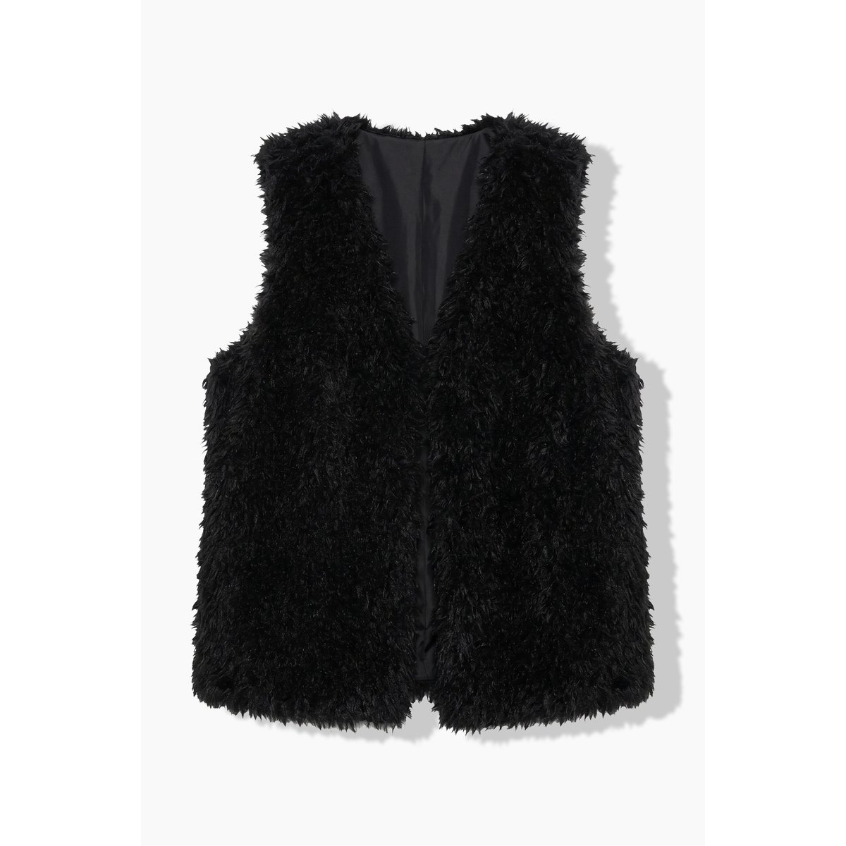 Gilet en imitation fourrure noir, STUDIO UNTOLD