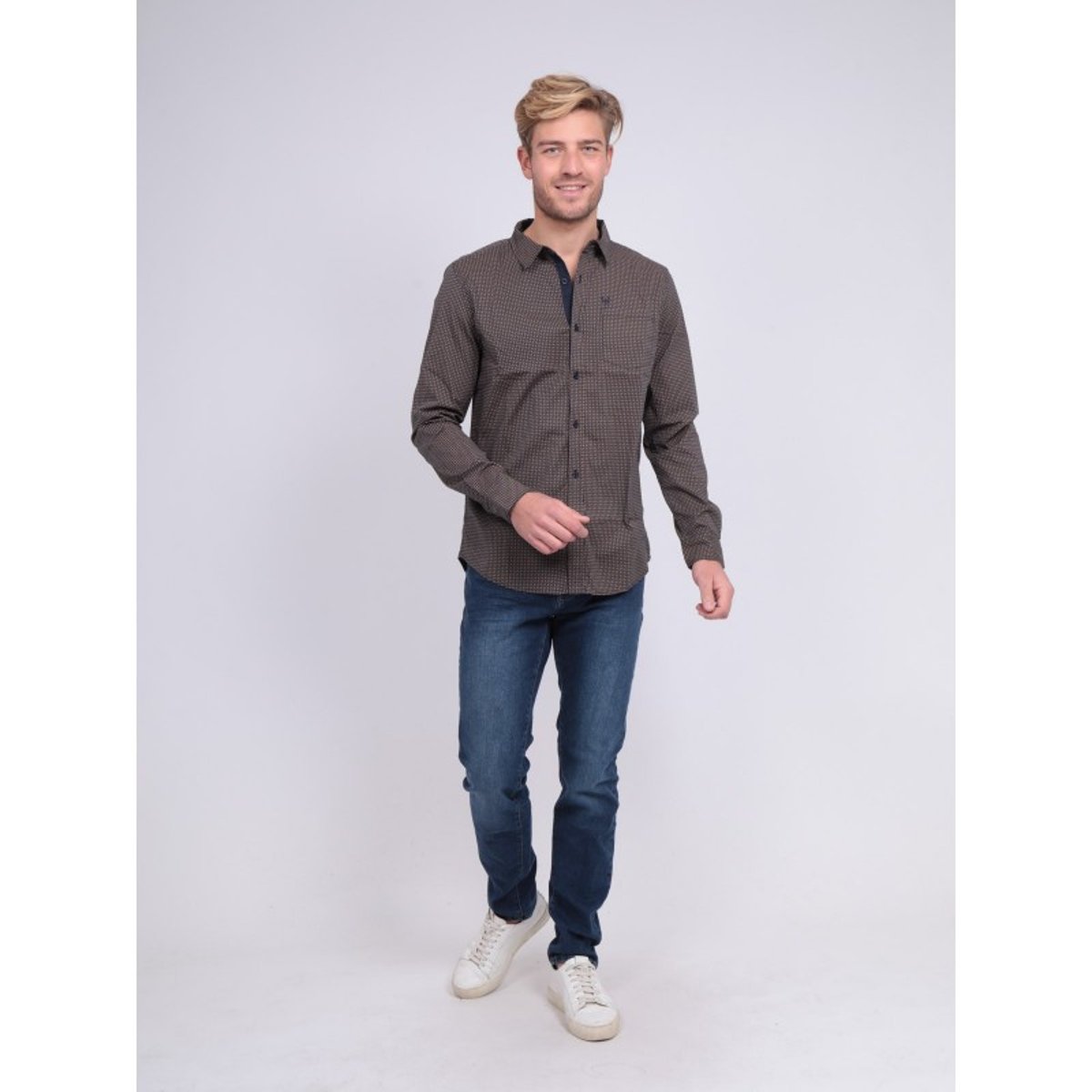 Chemise Manches Longues Tornade bleu marine, RITCHIE