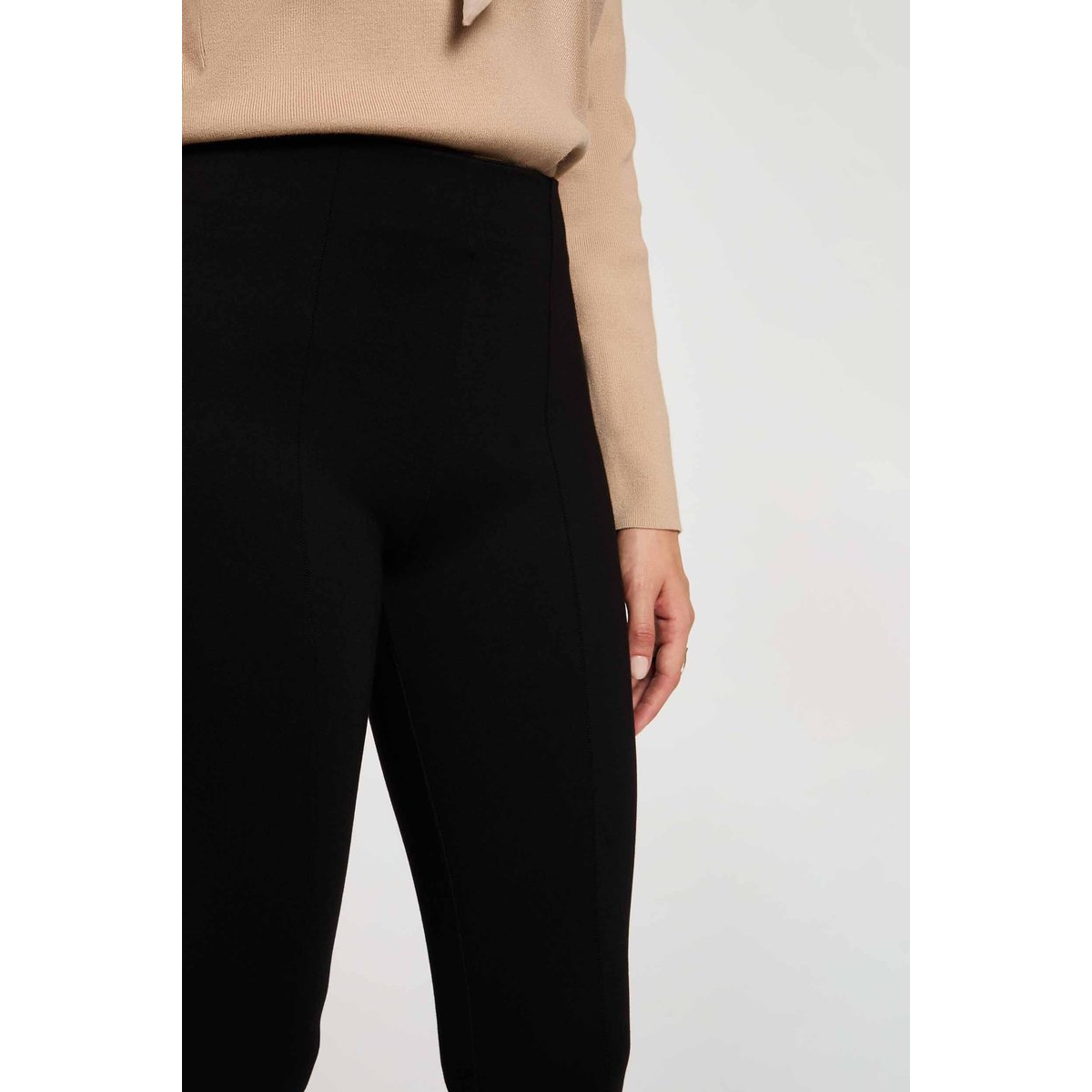 Pantalon legging uni noir, MORGAN