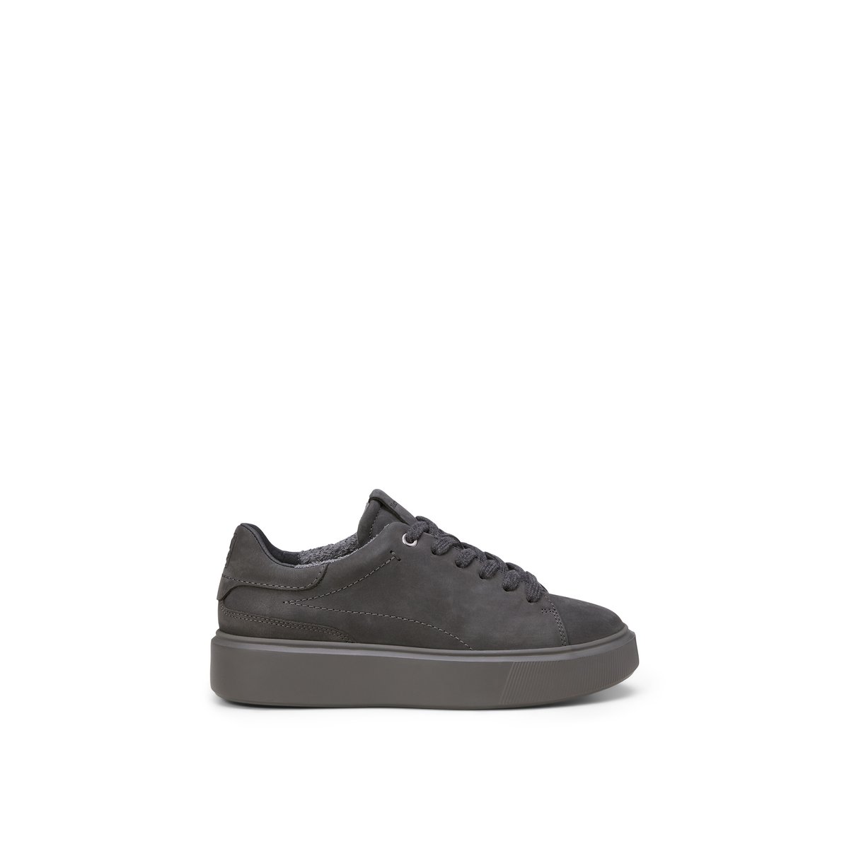 Baskets à semelles cuvette Modèle Cora en cuir de vachette nubuck de haute qualité noir, MARC O'POLO
