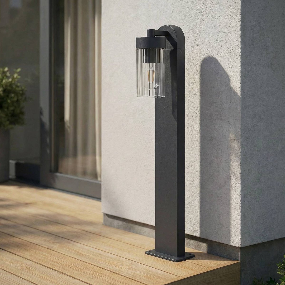 Luminaire extérieur en aluminium moderne anthracite (ral 7016), LINDBY