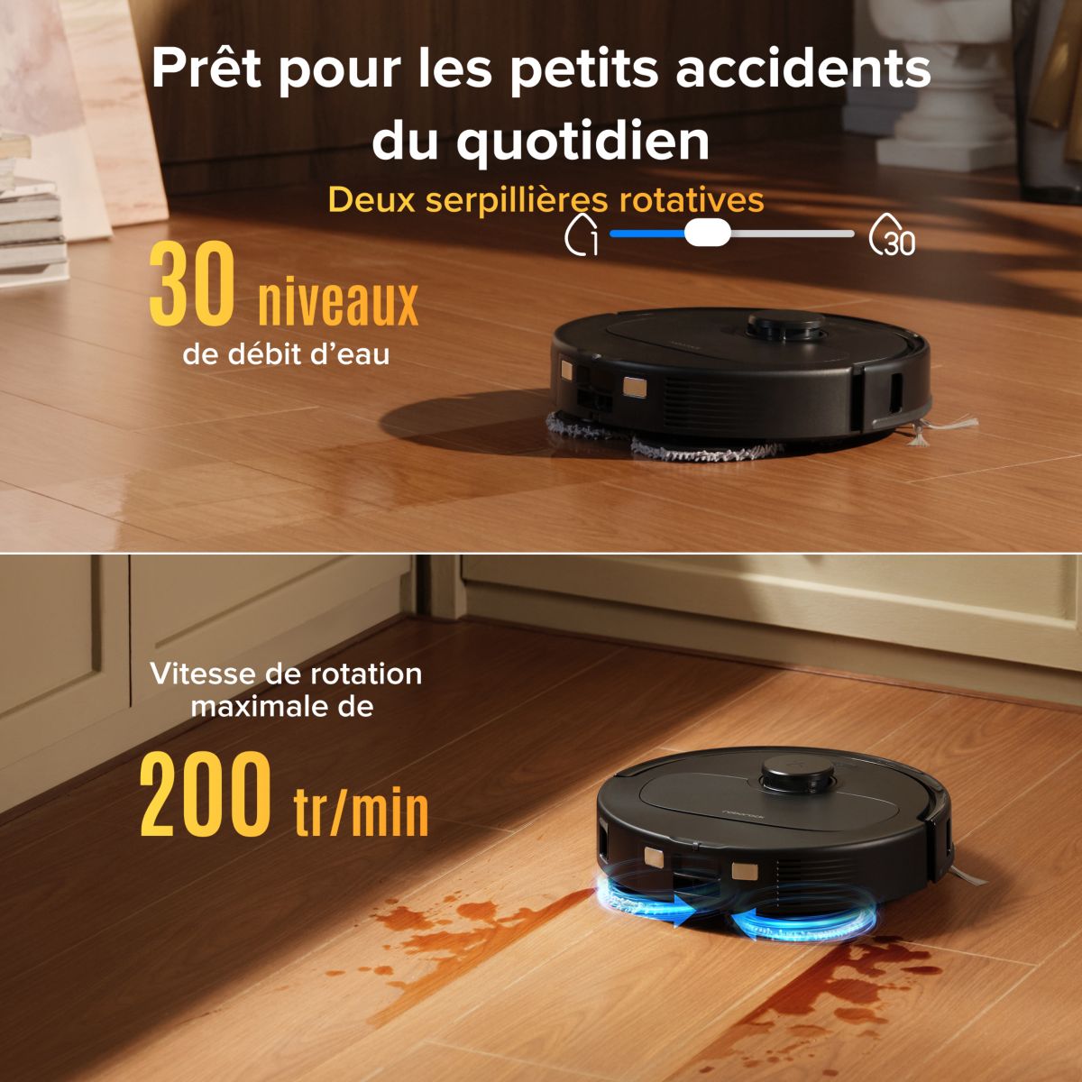 Robot Aspirateur Laveur Qrevo S ProX Black couleur unique, ROBOROCK