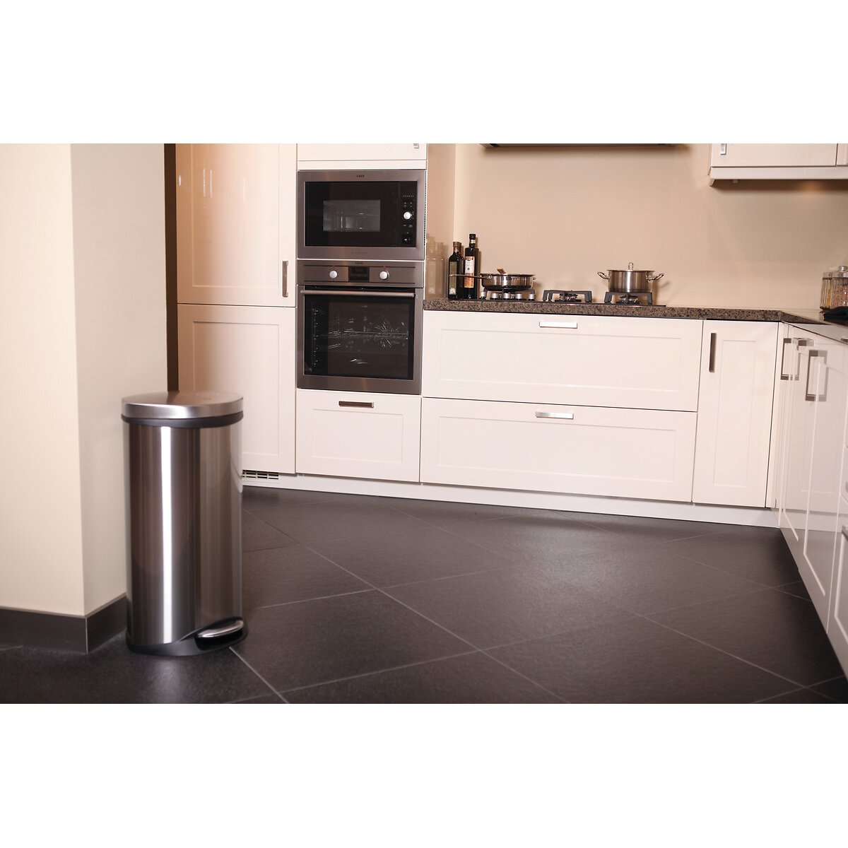Balde de Pedal Shell 30L, EKO inox mate, EKO