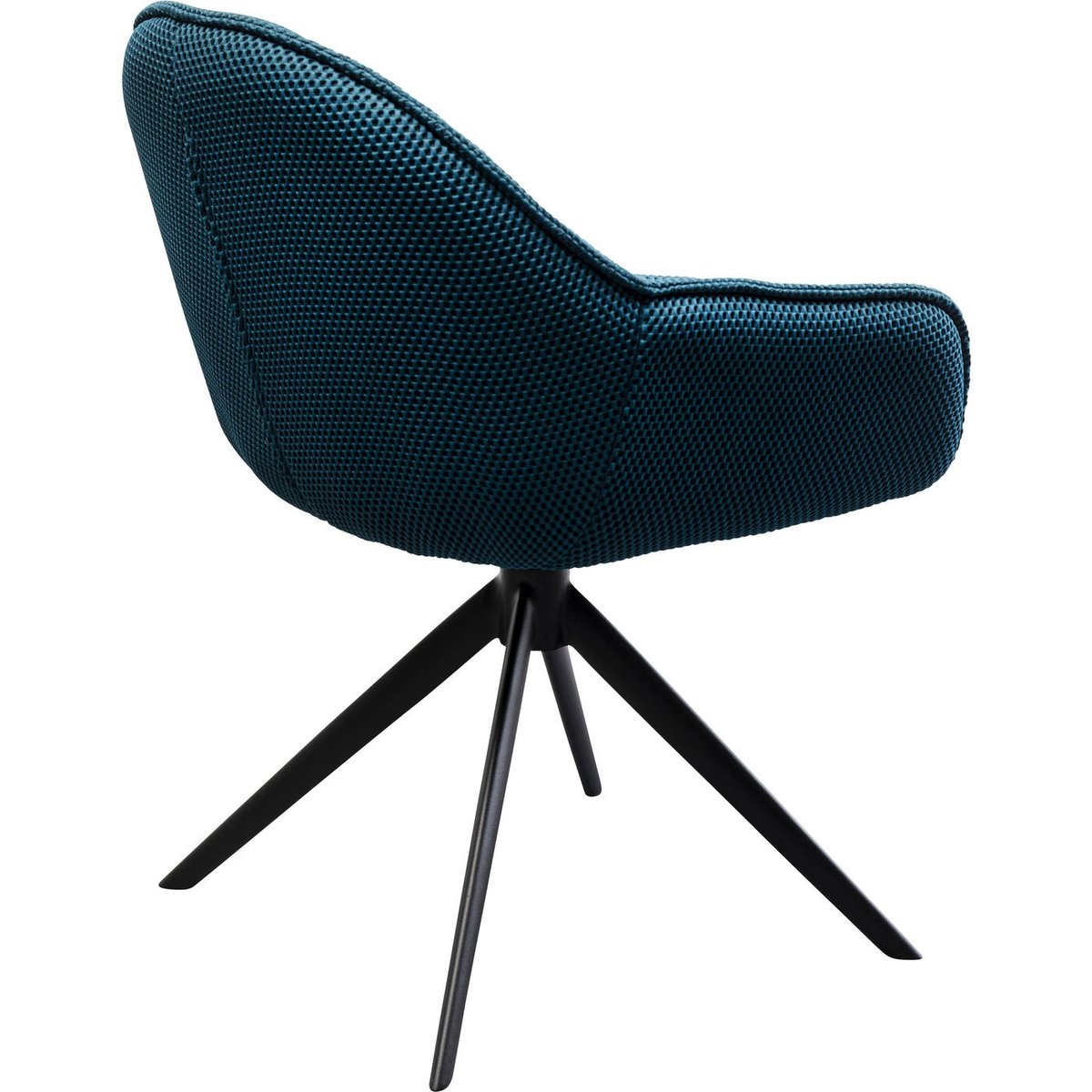 Chaise avec accoudoirs pivotante, CARLITO MESH bleu, KARE DESIGN