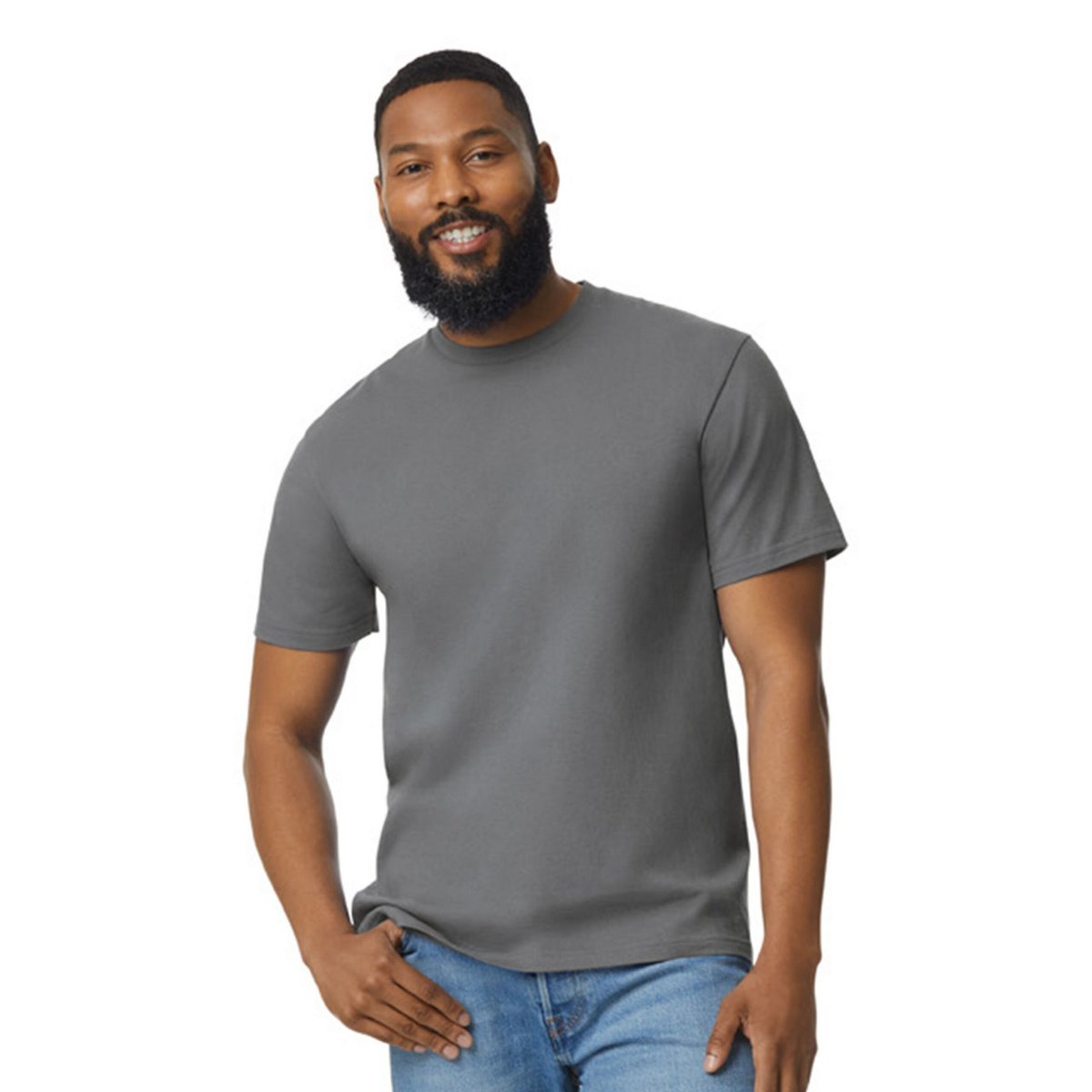 T-shirt SOFTSTYLE gris foncé, GILDAN