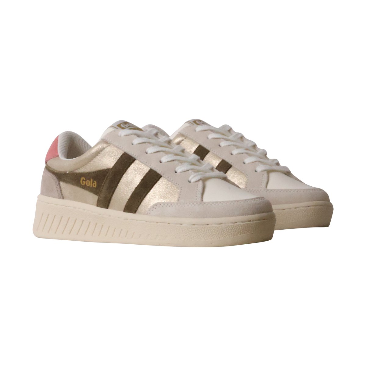 Baskets Superslam Blaze or/kaki/rose corail, GOLA