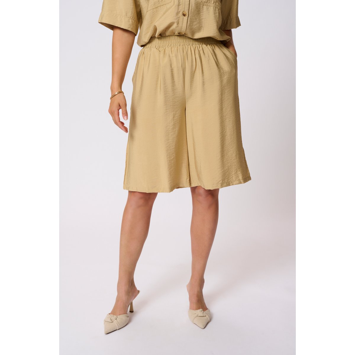 Shorts casual beige starfish, KAFFE
