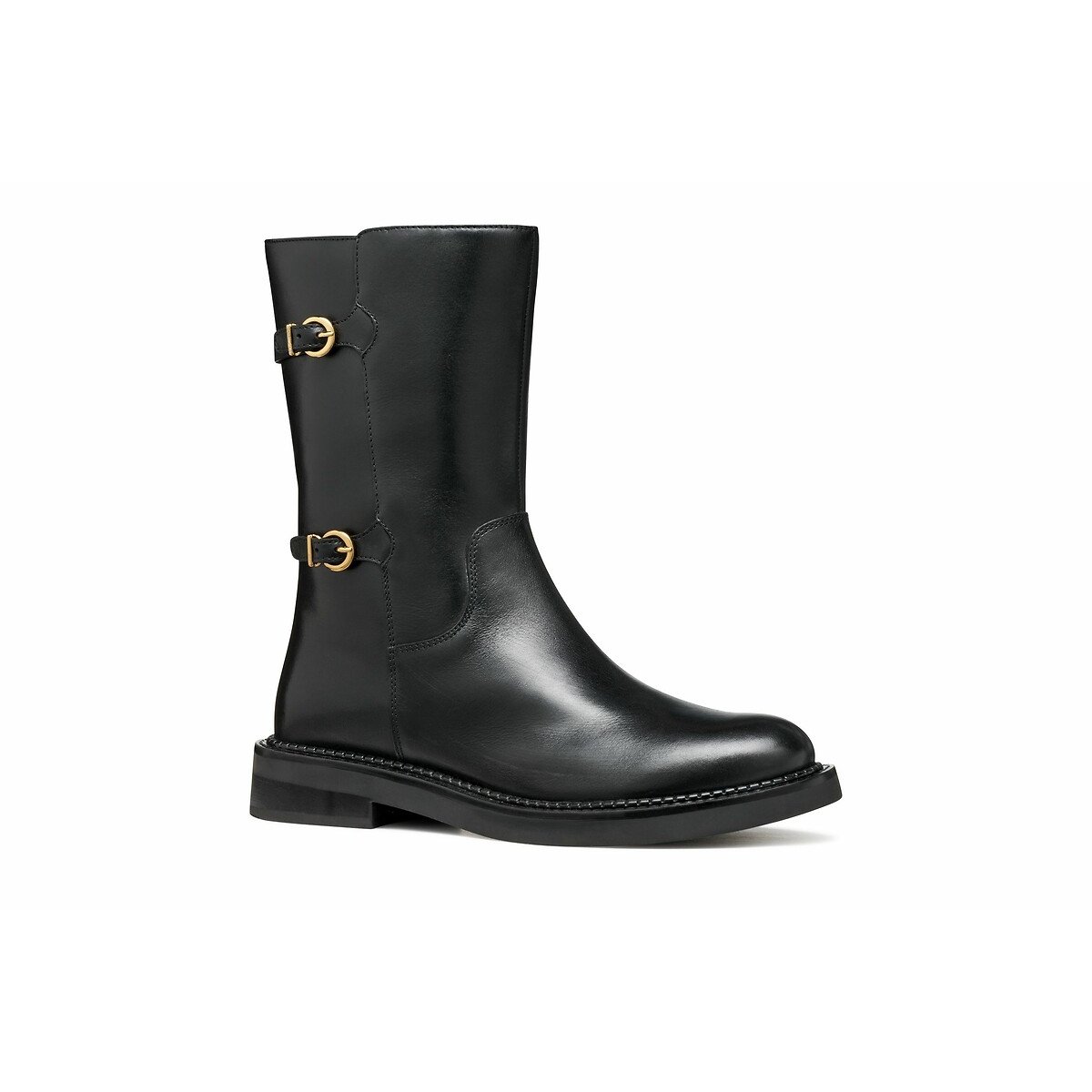 Serild Breathable Calf Boots in Leather black, GEOX