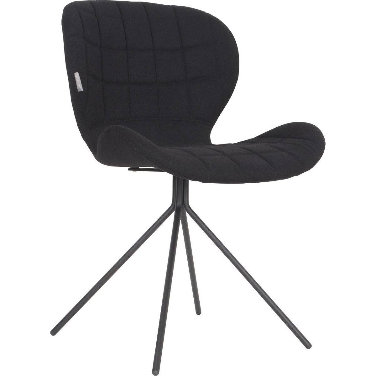 Fauteuil design en tissu, OMG noir, ZUIVER