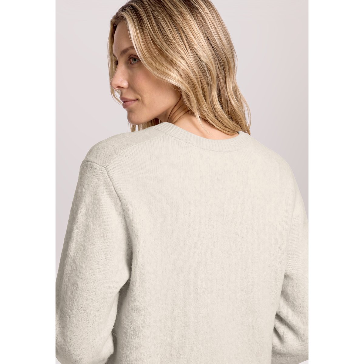 Pull-over en maille à pierres fantaisie beige, BETTY & CO