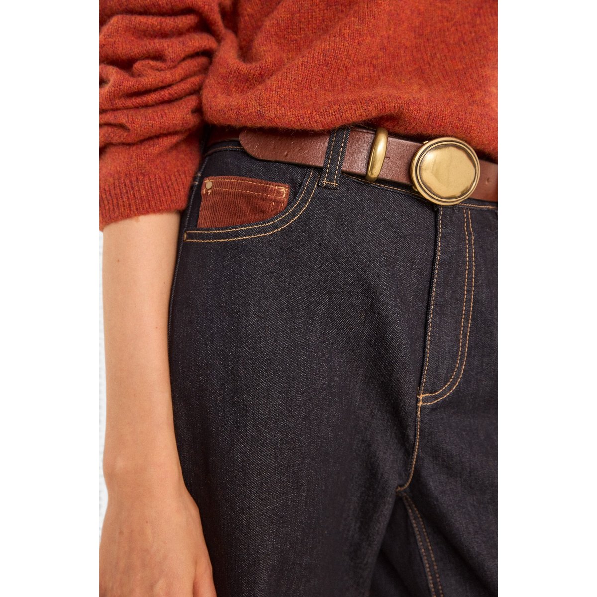 Jean droit cropped SCOTTY rinse, Maison 123