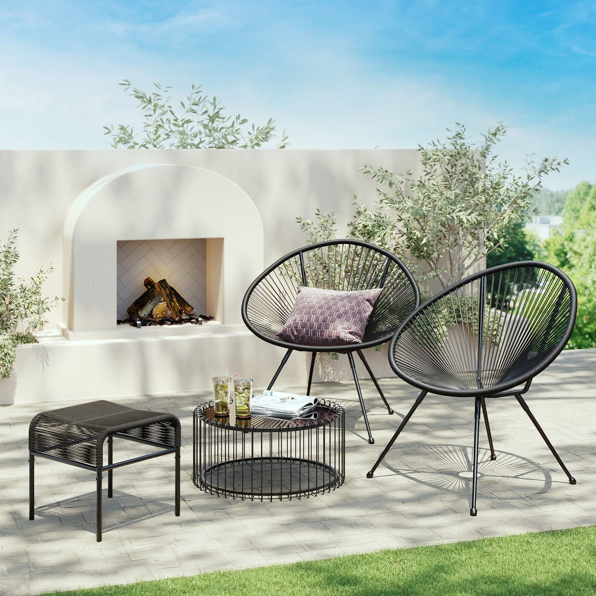 Tabouret, ACAPULCO noir, KARE DESIGN