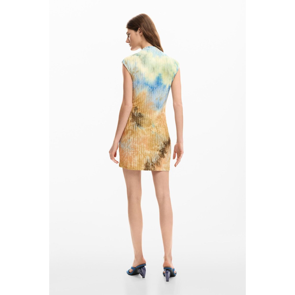 Robe texturée marron, DESIGUAL