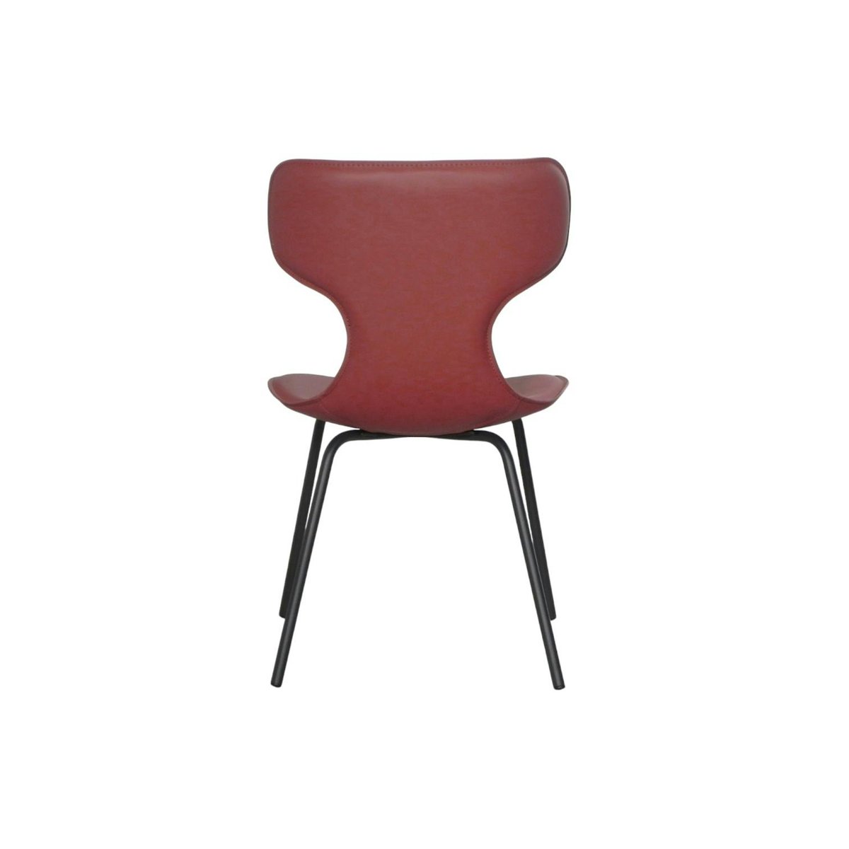 Chaise terracotta avec dossier en T, revêtement nettoyable (lot de 2) LOMBARDIE brique, PIER IMPORT