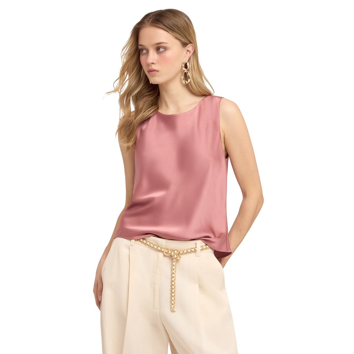 Top avec chaînettes au dos rose, MOTIVI