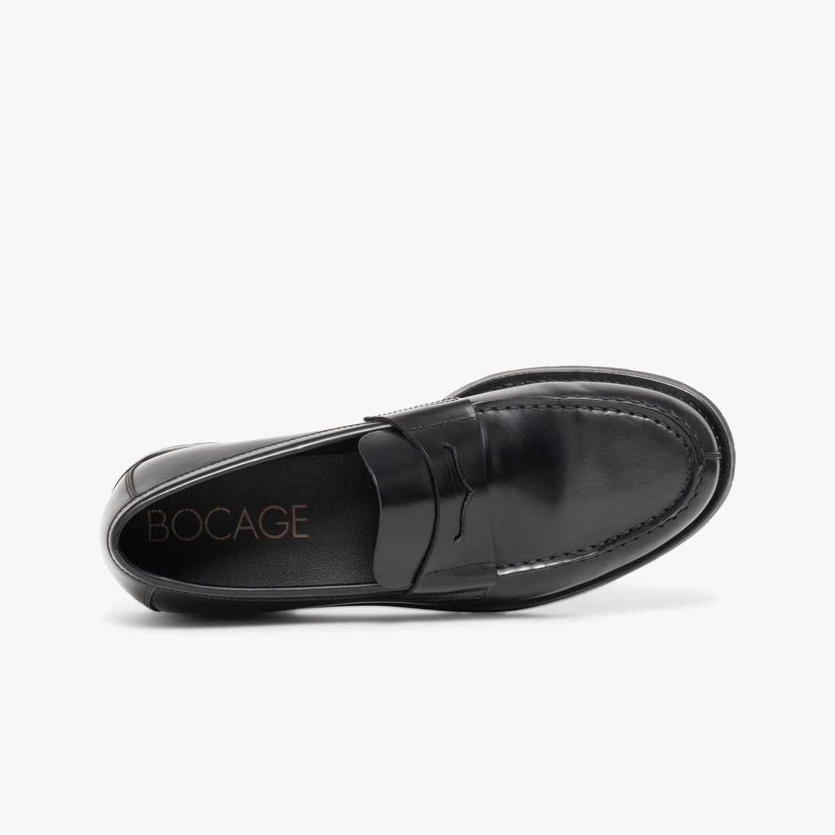 Mocassin en cuir MATTHIAS noir, BOCAGE