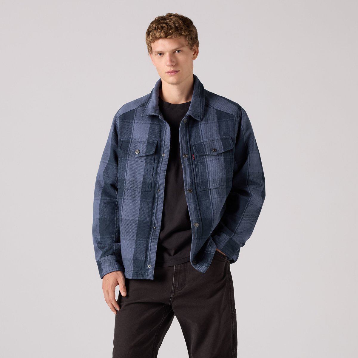 Surchemise Spruce bleu - adi plaid vintage indigo, LEVI'S