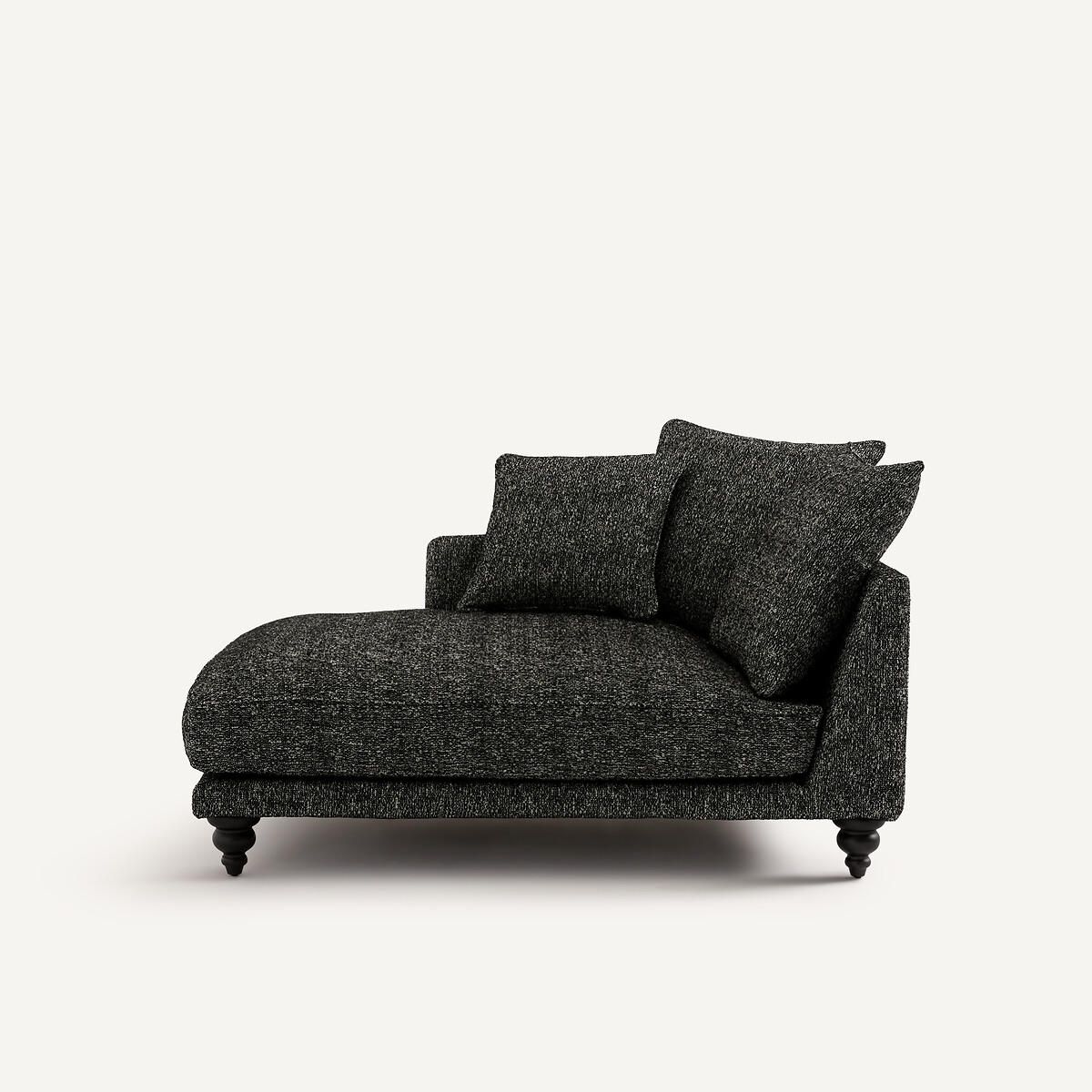 Chaiselongue aus Bouclé, LAZARE schwarz, AM.PM