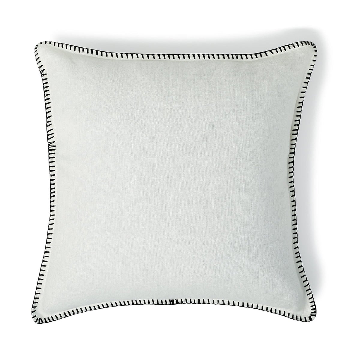 Coussin lin lavé MAXIME blanc / noir, FEBRONIE