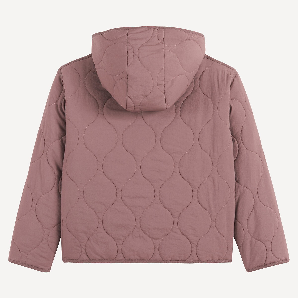 Doudoune légère à capuche rose taupe, LA REDOUTE COLLECTIONS