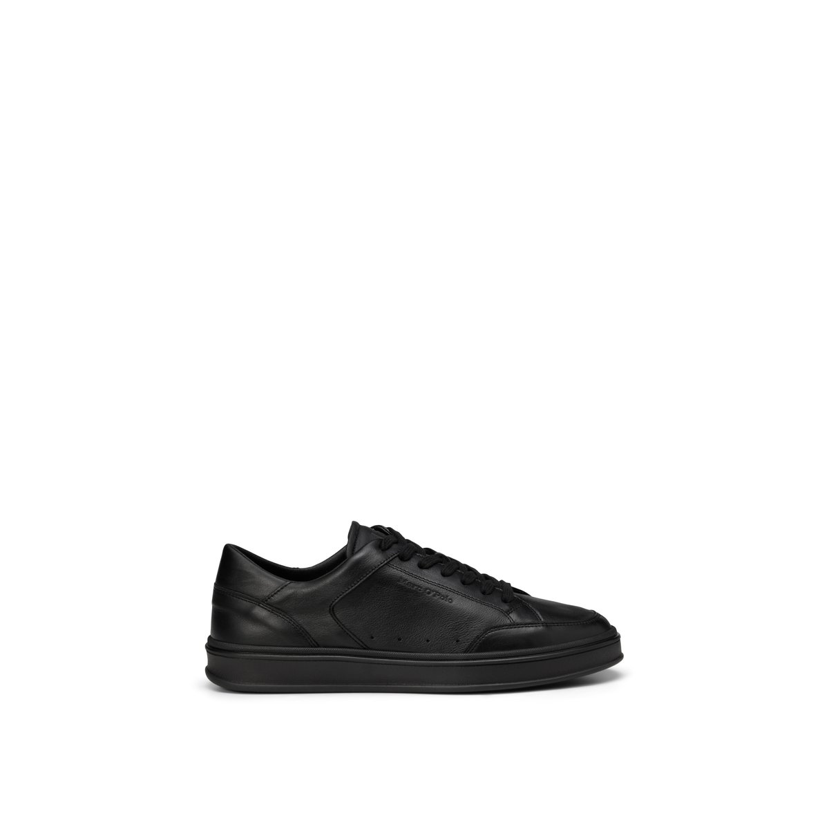 Baskets Modèle Enrique en cuir de vache naturel noir, MARC O'POLO