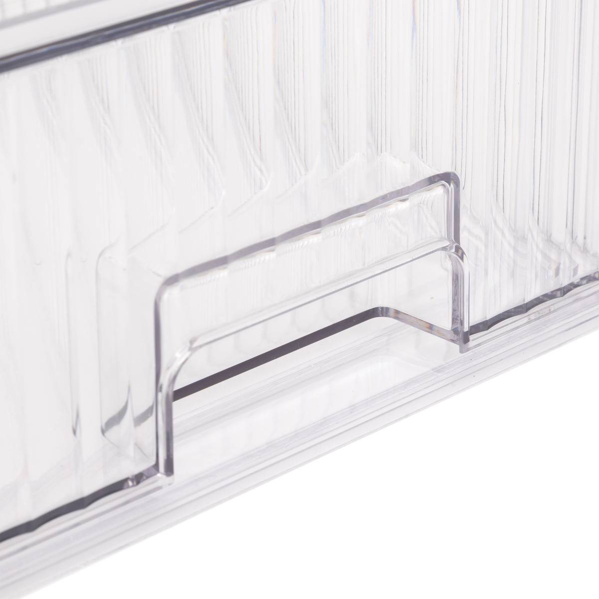 Rangement rectangulaire pour réfrigérateur STREAKS transparent, 5FIVE SIMPLY SMART