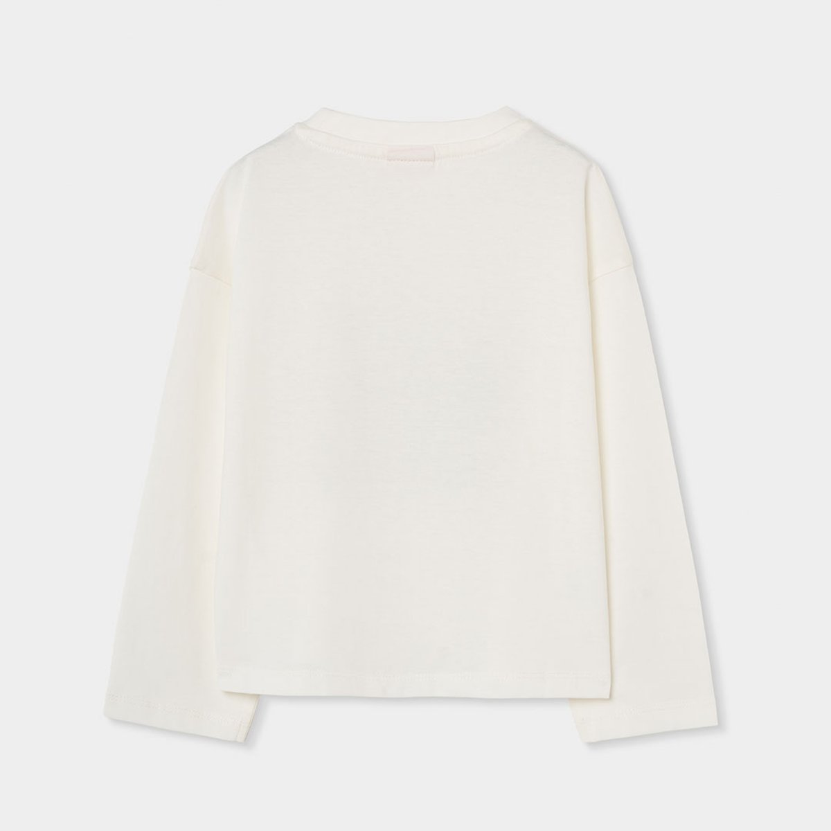 T-shirt fille en maille imprimé ski blanc, BOBOLI