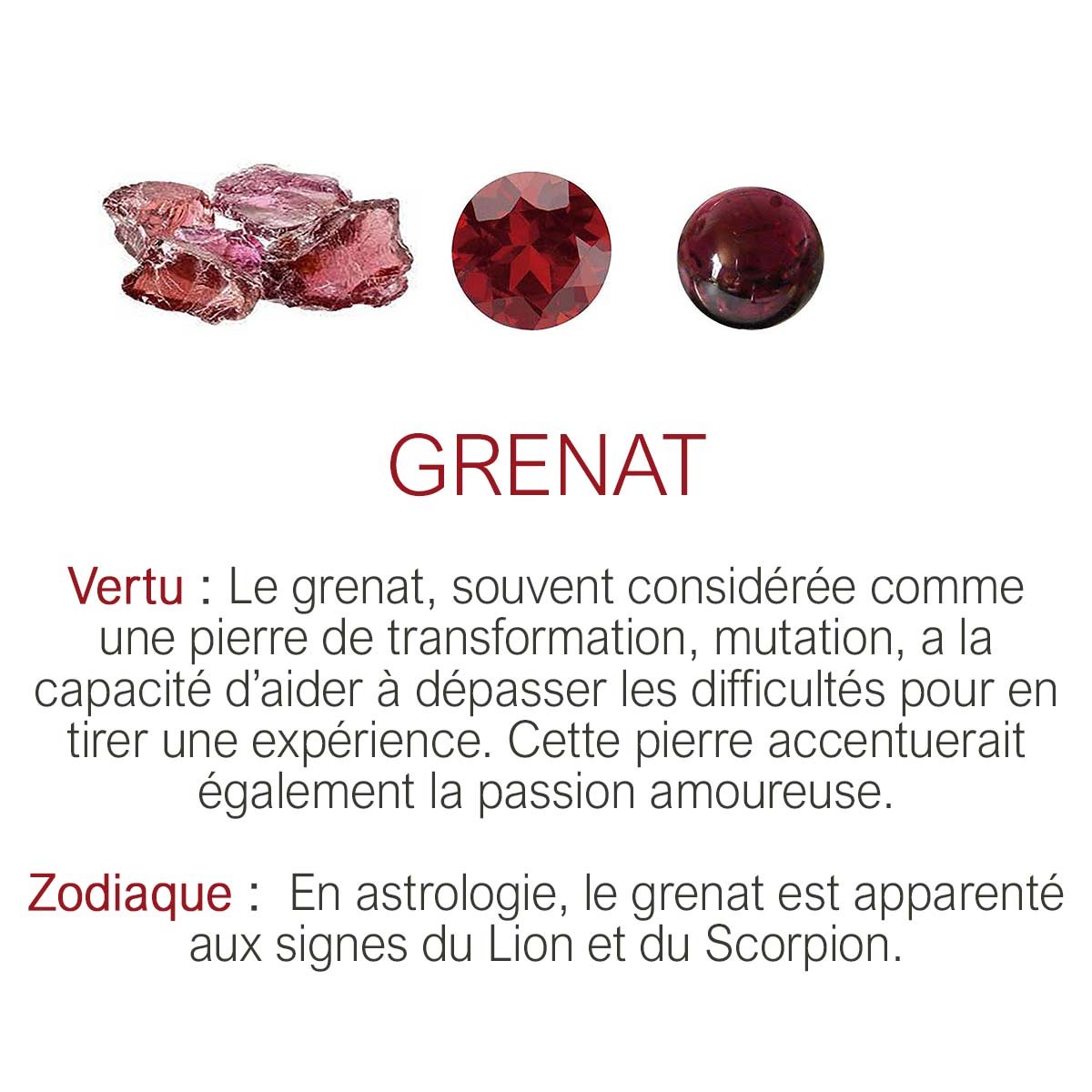 Bracelet chakras "i am" grenat rouge, CAROLINE NAJMAN