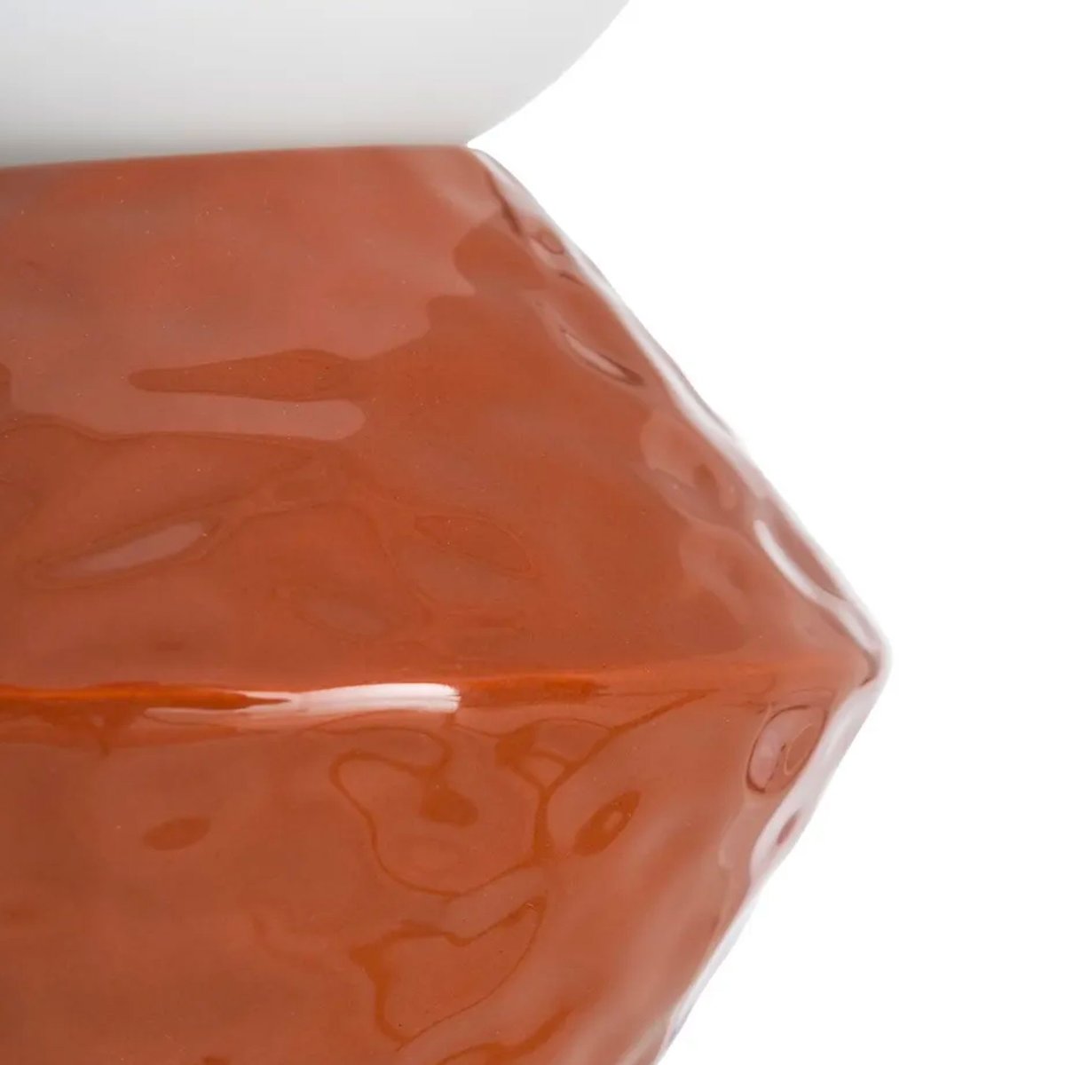 Lampe à poser céramique terracotta et globe en verre 15.5x15.5x23cm marron, WADIGA
