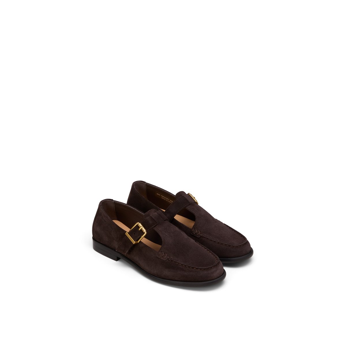 Mary-Jane Loafer Modèle Fiona en cuir velours doux marron, MARC O'POLO