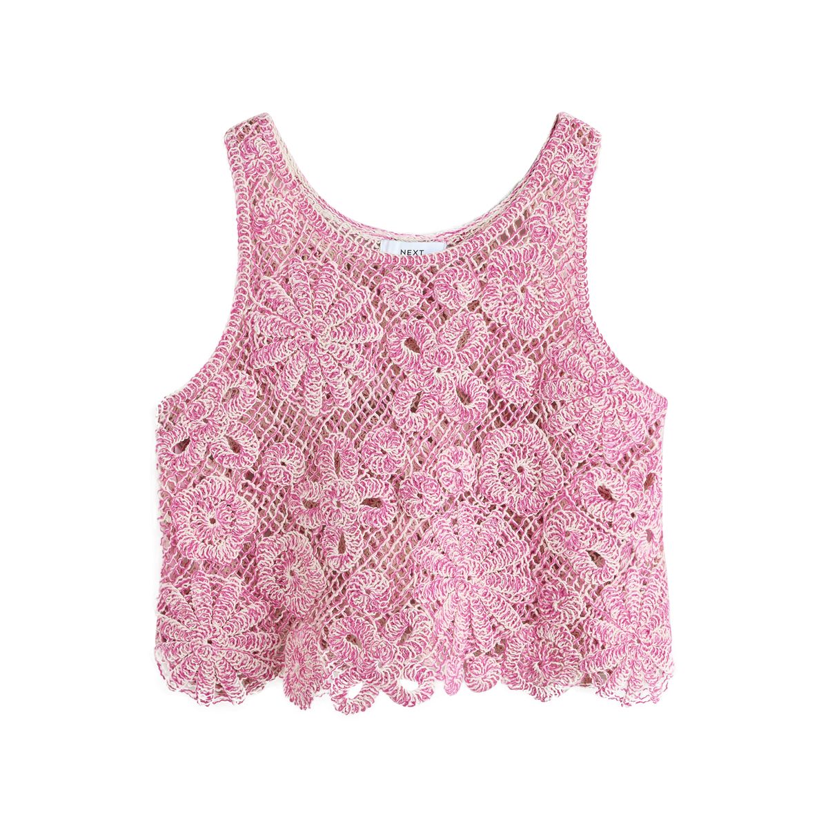 Haut en crochet à fil torsadé rose, NEXT