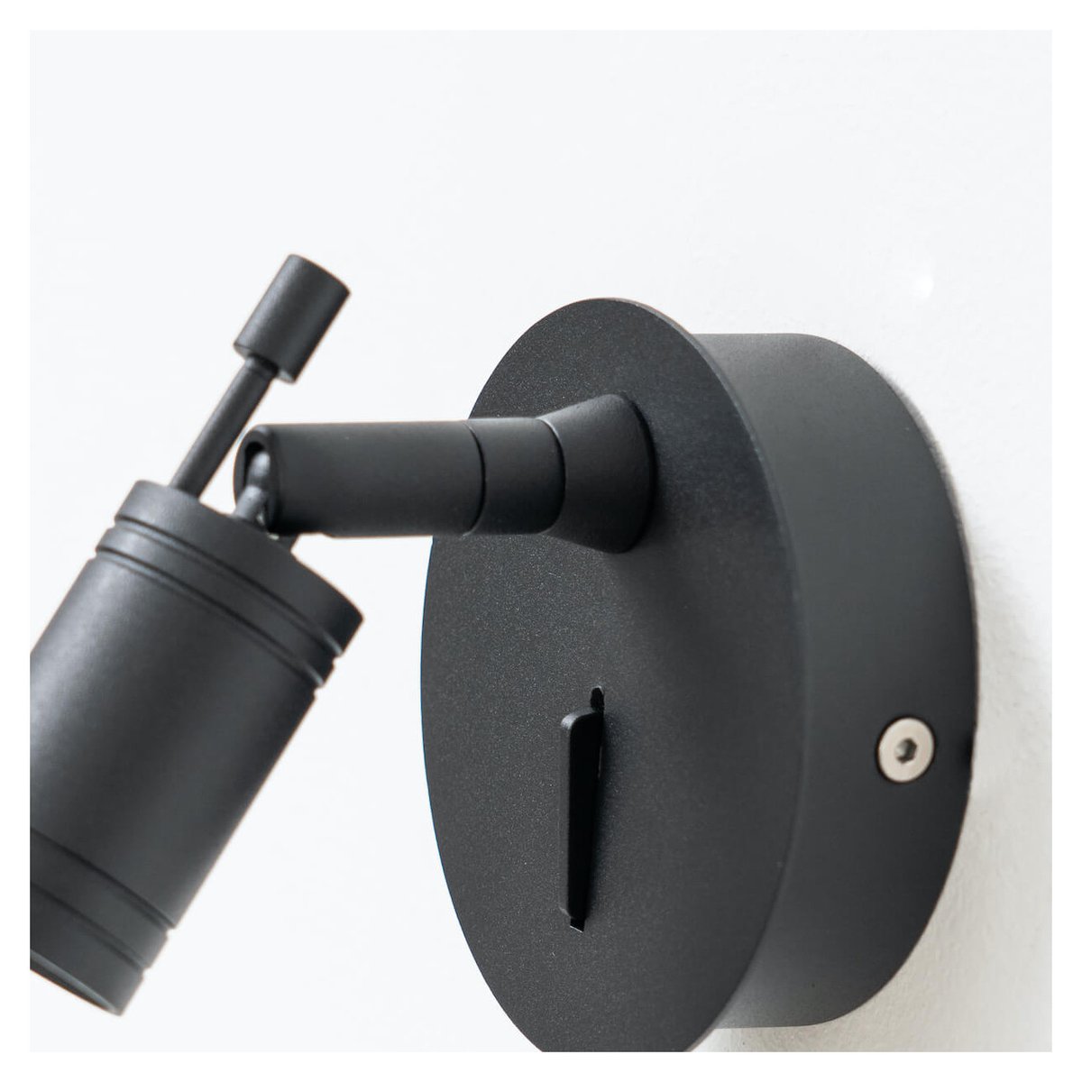 Petite applique murale ronde - MINOA noir, KOSILUM