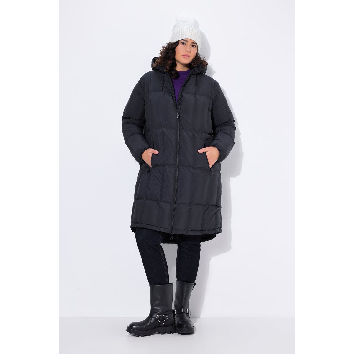 Manteau léger HYPRAR, capuche, déperlant noir, ULLA POPKEN