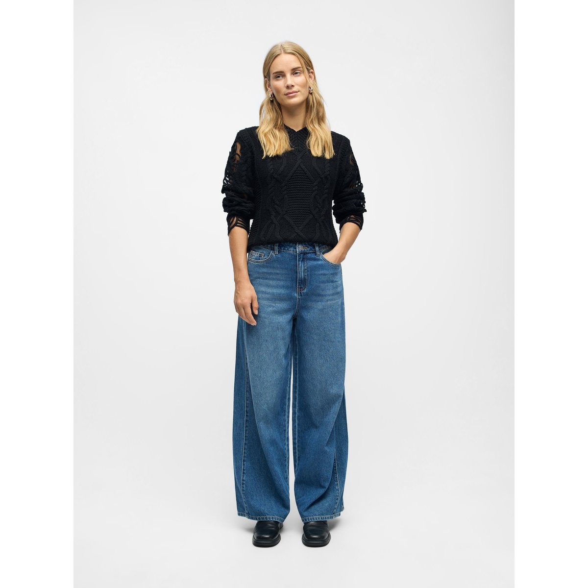 Pullover noir - black, OBJECT