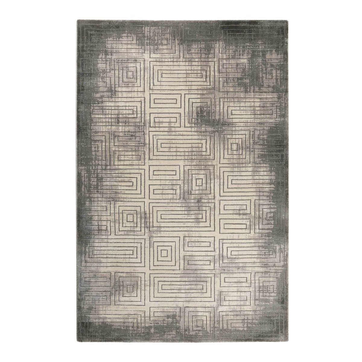 Tapis velours ras relief motif géométrique ,  AIDEN gris, ESPRIT