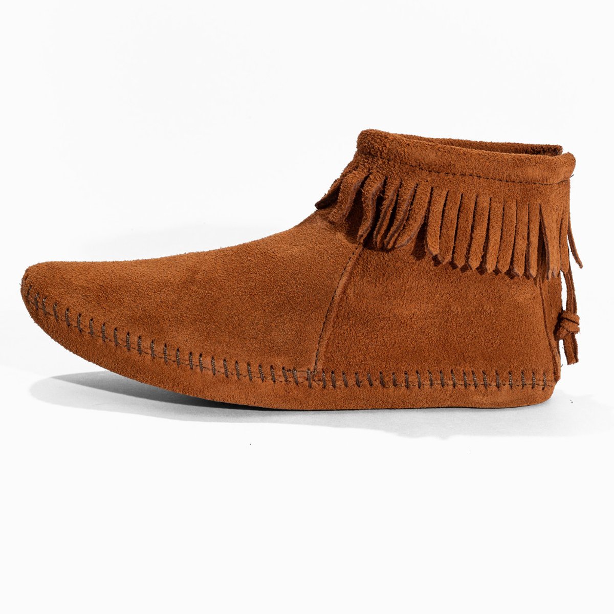 Bottes en cuir Back Zip Softsole marron, MINNETONKA