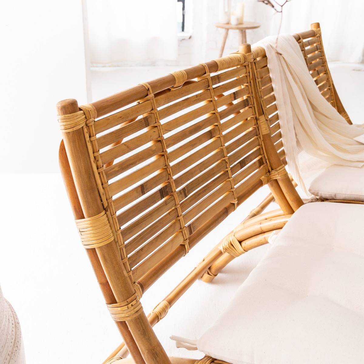 Fauteuil en rotin MAYEUL bois clair, MADE IN MEUBLES 