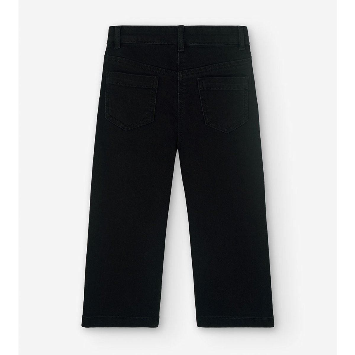 Pantalon denim fille élastique noir, BOBOLI