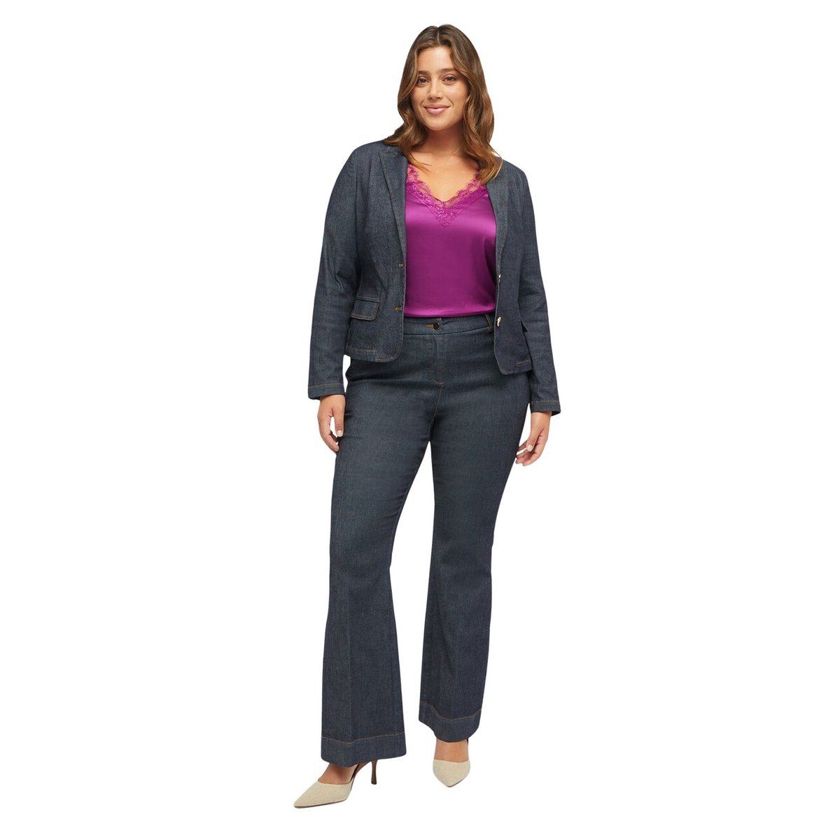Haut avec dentelle light - blue, FIORELLA RUBINO