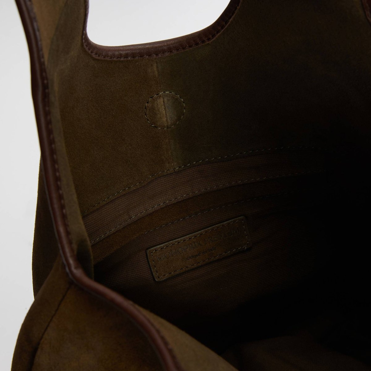 Tote bag en croûte de cuir bache homme, MONOPRIX