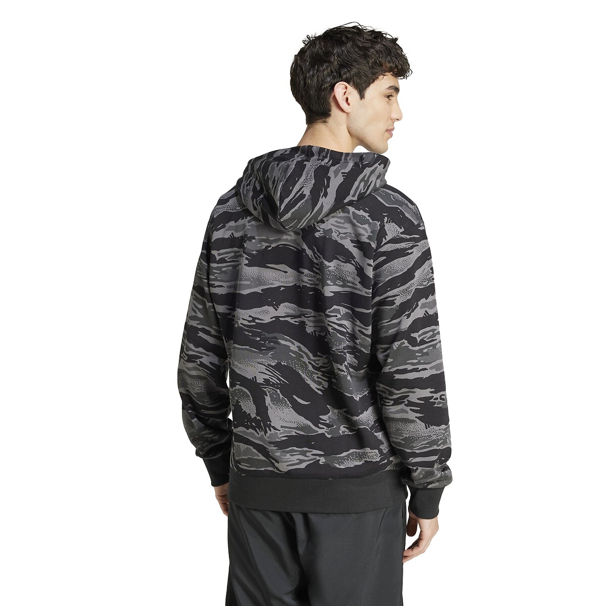 Sweat à capuche Essentiel Camo camouflage noir, ADIDAS SPORTSWEAR