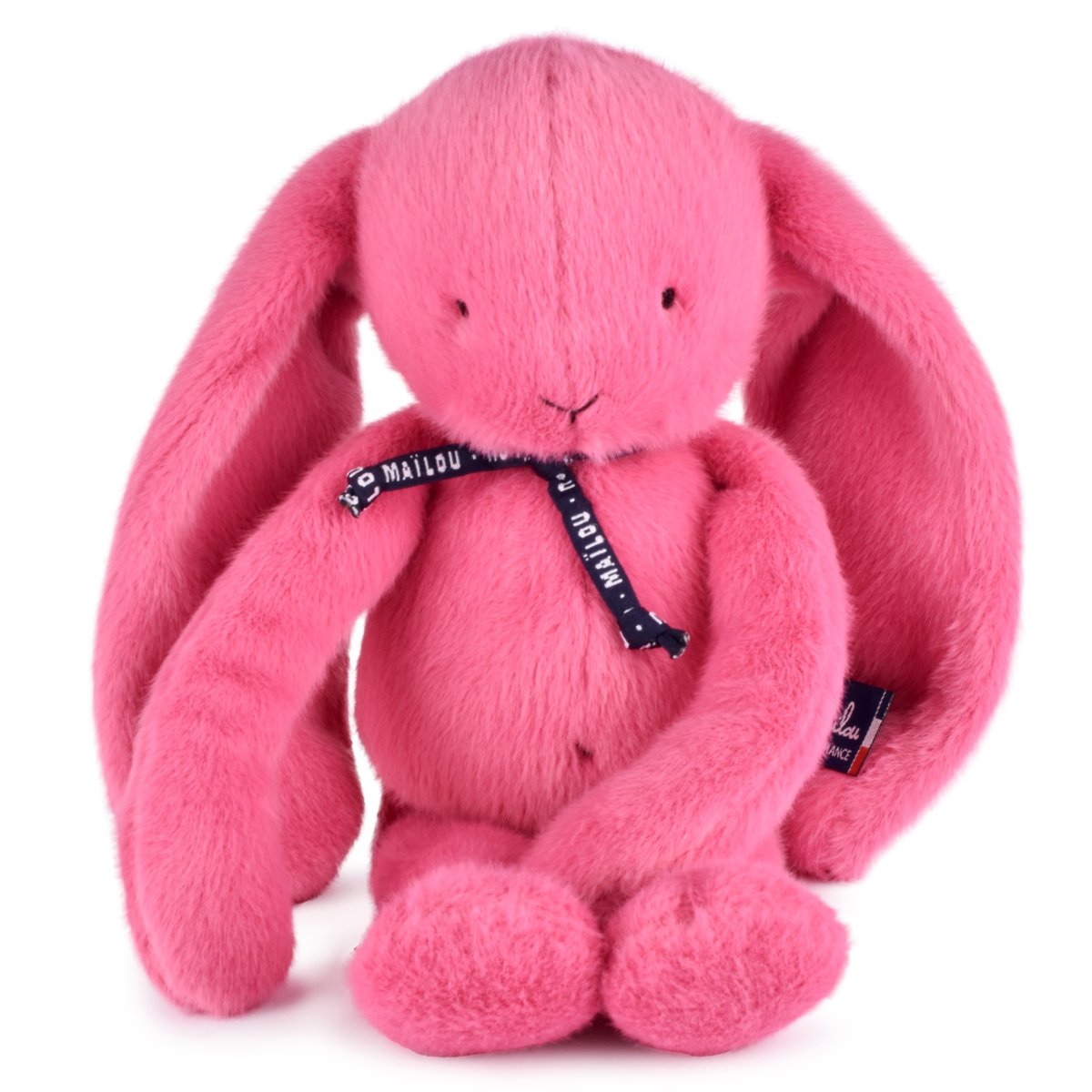 Peluche Lapin MELOE 37 cm rose bubble gum, MAILOU TRADITION