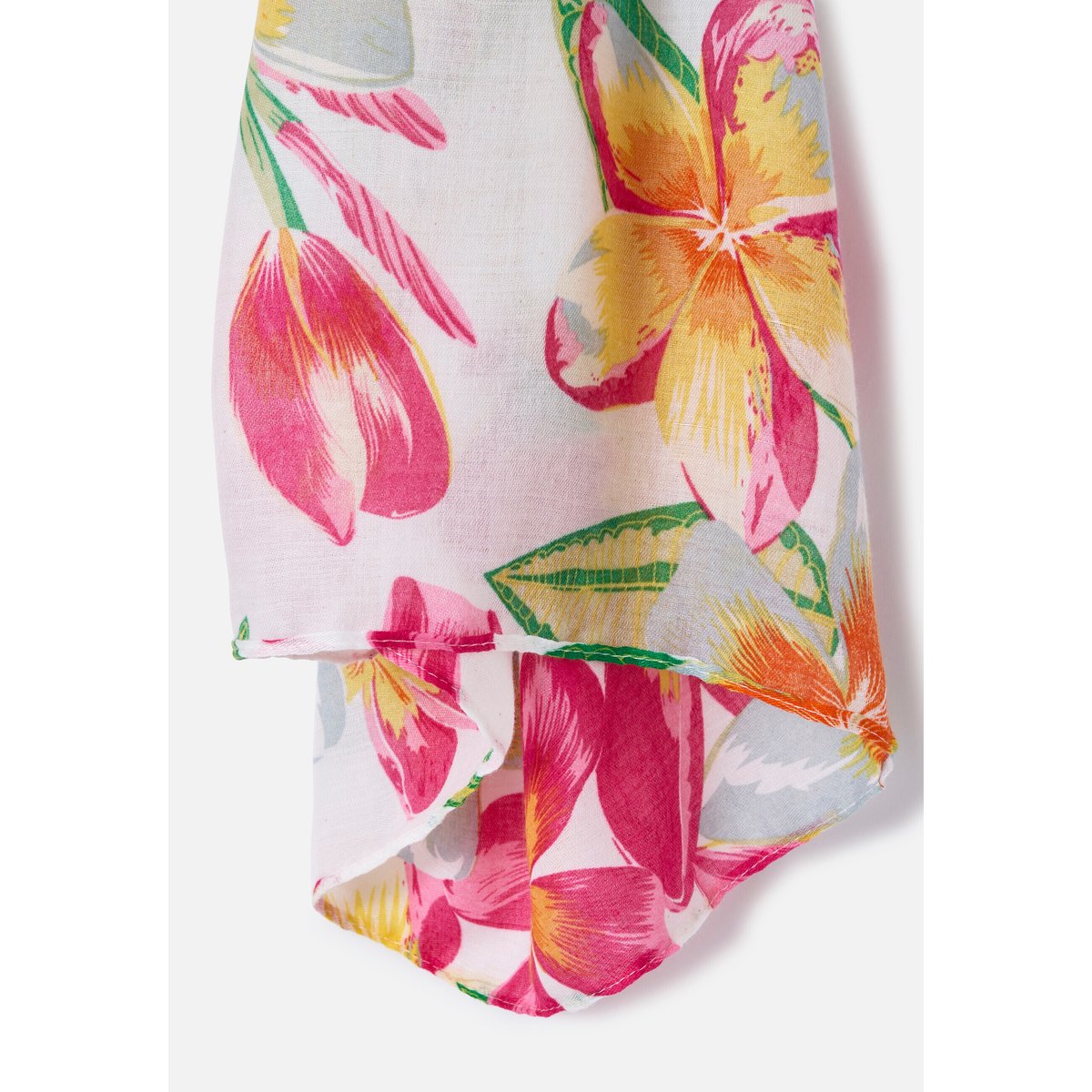 Foulard voile fleurs tropicales rose fleuri, DAMART