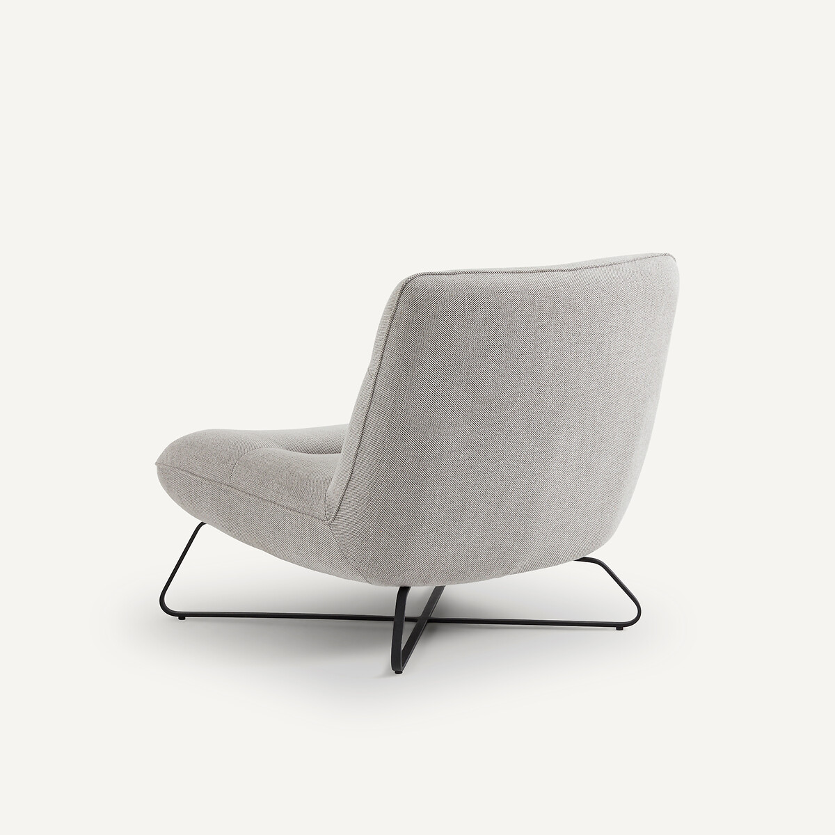Fauteuil tissu natté chiné, Helma gris clair, AM.PM
